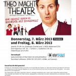 Theo macht Theater. Flyer zu Peter Wilds Bünhenprogramm.