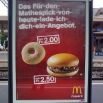McDonald's-Werbung: Das Für-den-Mathespick-von-heute-lade-ich-dich-ein-Angebot.